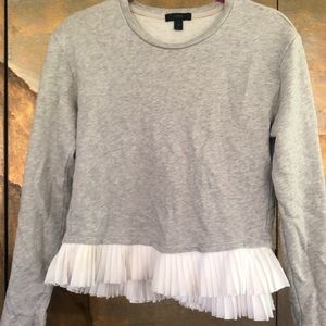 Ruffle peplum sweatshirt